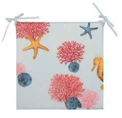 Galette De Chaise Imprimée Coraux