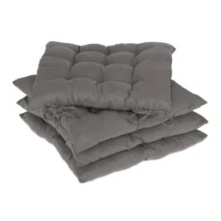 Coussin De Chaise Gris En Lot De 4