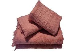 Lot De 4 Serviettes Jacquard à Franges