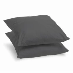 Lot De 2 Oreillers Moelleux Déco Gris