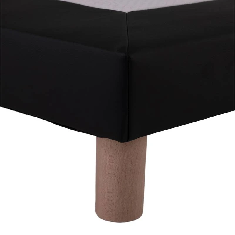 Sommier Tapissier Simili Noir - 160x200 8 Sommier Tapissier Simili Noir - 160x200 â Image 6