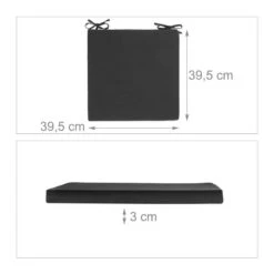 Galette De Chaise Noire En Lot De 4 -Univers du Lit Boutique abe3f96b43994a8495437dcbc10877a7