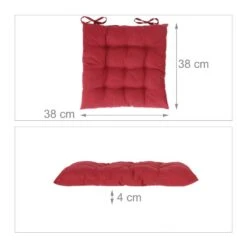 Galette De Chaise Rouges En Lot De 4 -Univers du Lit Boutique b9639e7a5d4d49a28558a14044617f9e