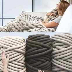 DIY Coussin En Grosse Maille -Univers du Lit Boutique c2271daa4a134e64aa2f622e66677c54