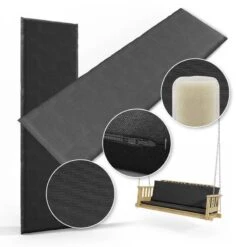 Coussin Pour Banc 140x40cm Anthracite -Univers du Lit Boutique dbfdecc65baf45829659c21bd5a58095