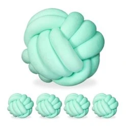 5x Coussins En Noeud Vert Menthe