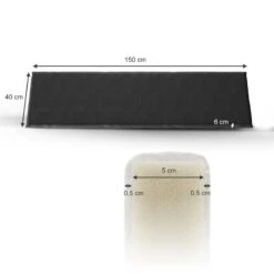 Coussin Pour Banc 150x40cm Anthracite -Univers du Lit Boutique faadbfdb403941d89aabc7cd38d748d5